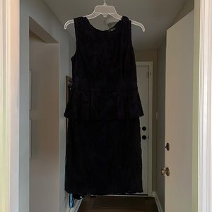 Navy lace peplum dresss